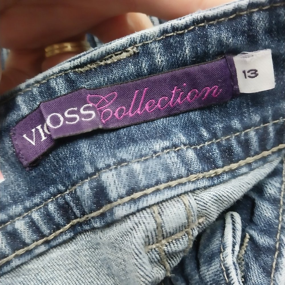 2486 Jeaniemade Size 13j Vigoss Collection Upcycled Bell-Bottom Jeans - Picture 7 of 7